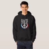 'ALL WE NEED IS LESS HATE' -Shirt Hoodie (Voorkant volledig)