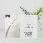 All White Party Luxe Kaart (Staand voorkant)