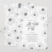 All White Summer Feest Kaart (Voorkant / Achterkant)
