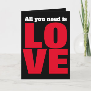 All You Need I Love Vouwkaart Kaart