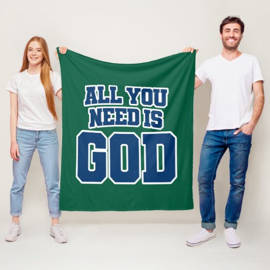 All you need is God Fleece Deken (In situ)