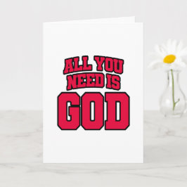 All you need is God Kaart