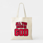 All you need is God Tote Bag (Achterkant)