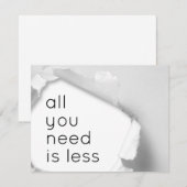 All you need is less (Voorkant / Achterkant)