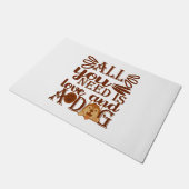 All you need is love and a Dog Deurmat (Schuin)