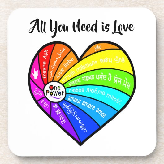 All You Need is Love Bier Onderzetter (Voorkant)