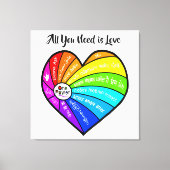 All You Need is Love Canvas Afdruk (Voorkant)