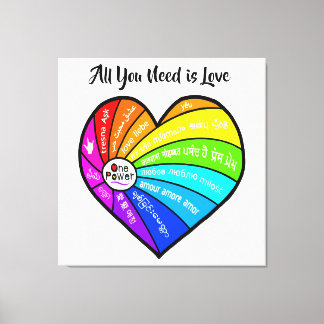 All You Need is Love Canvas Afdruk