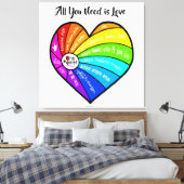 All You Need is Love Canvas Afdruk (Insitu (Slaapkamer))