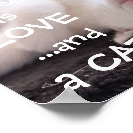 All You Need Is Love...en een kat / keuken Poster (Hoek)