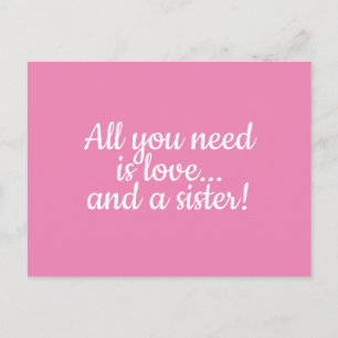 All You Need Is Love...en een zus roze en wit Briefkaart