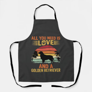 All You Need Is Love Golden Retriever Schort