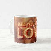 All You Need Is Love Mok | Retro Licht Signaal Val (Voorkant links)