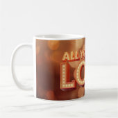 All You Need Is Love Mug | Retro Light Sign Valent (Gauche)