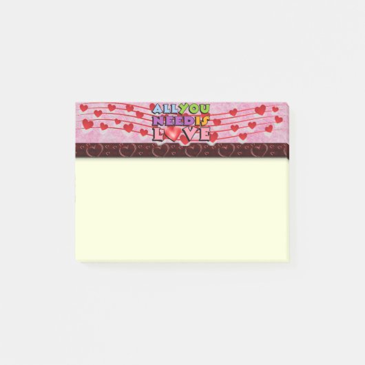 All You Need Is Love Post-it-briefjes Post-it® Notes (Voorkant)