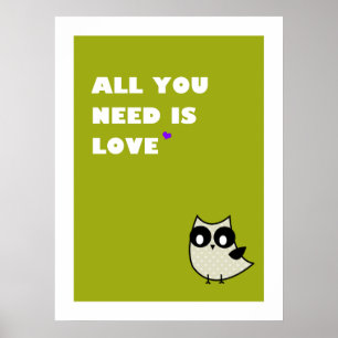 all you need is love - poster (green)