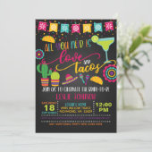 All You Need is Love & Tacos Uitnodiging - Bruid (Staand voorkant)