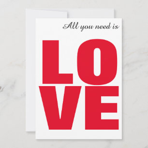 All You Need Is Love Valentijnkaart Aankondiging