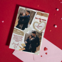 All You Need Is Love Valentines Day Photo Heart