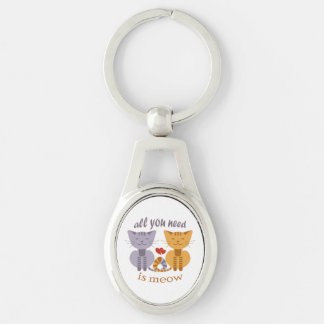 All you need is meow Valentine cats Sleutelhanger