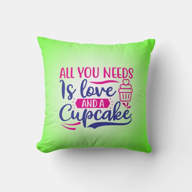 All You Needs is Love And Cupcake-67518 Kussen (Voorkant)