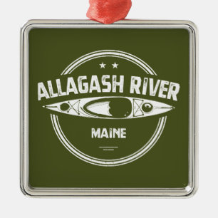 Allagash de Maine Kayak Metalen Ornament
