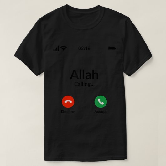 Allah appelle - Islam Muslim T-Shirt (Design devant)