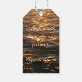 Allah is met degenen die geduldig zijn. cadeaulabel