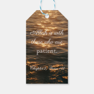 Allah is met degenen die geduldig zijn. cadeaulabel