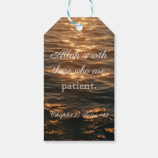 allah is with those who are patient. cadeaulabel (Voorkant)