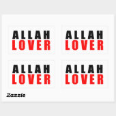 Allah-minnaar Rechthoekige Sticker (Vel)