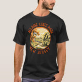 Allaire State Park New Jersey Retro gestoord T-shirt (Voorkant)