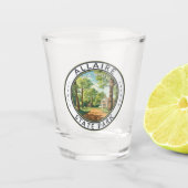 Allaire State Park New Jersey Travel Art Badge Shot Glas (Voorkant)