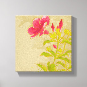 Allamanda-ventilator op afgebeelde achtergrond canvas afdruk