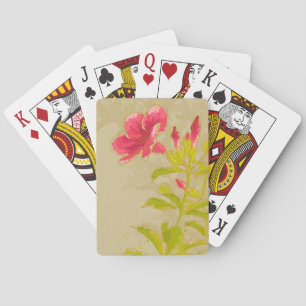 Allamanda-ventilator op afgebeelde achtergrond pokerkaarten