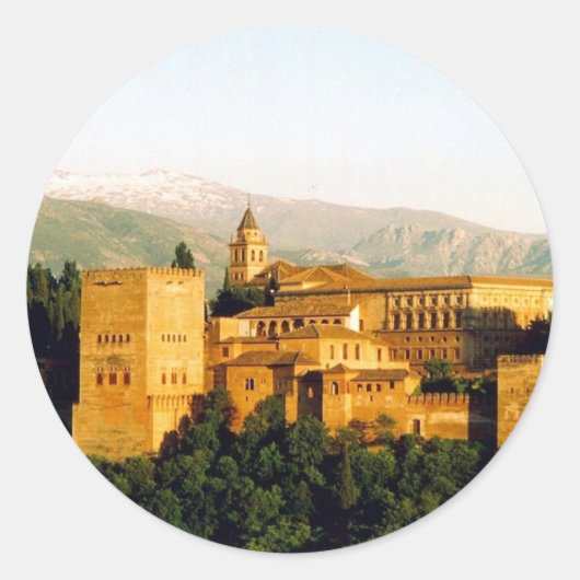 allambra ronde sticker (Voorkant)