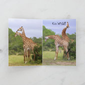 Allan "Go Wild" Joyeuse carte Giraffes d'anniversa (Intérieur)
