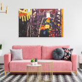 Allan Kaprow - George Washington Bridge, met auto' Canvas Afdruk (Insitu (Woonkamer))