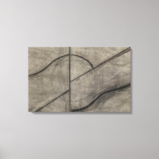 Allan Kaprow - Tekenen op basis van de adem Canvas Afdruk