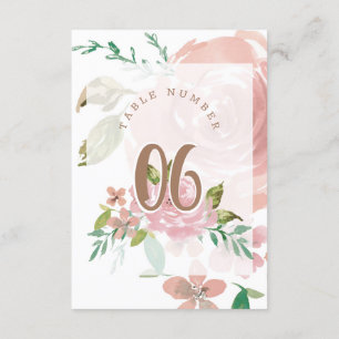 Allant Rose Vintage Dusty rose Numéro de table