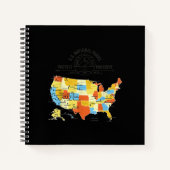 Alle 63 US National Parks Map - US National Park Notitieboek (Voorkant)