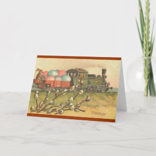 Alle aan boord ! De Paastrein ! Feestdagen Kaart