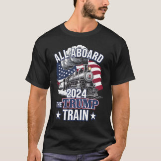 Alle aan boord van de Trump-trein Trump 2024 Patri T-shirt