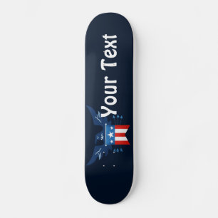 Alle Amerikaanse adelaars en vlagpatriottici Skateboard