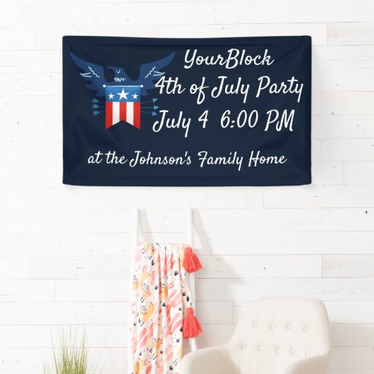 Alle Amerikaanse adelaars en vlagpatriottici Spandoek (Insitu)