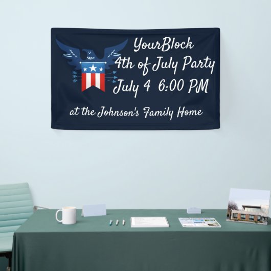 Alle Amerikaanse adelaars en vlagpatriottici Spandoek (Beurs)