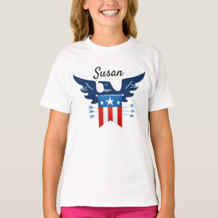 Alle Amerikaanse adelaars en vlagpatriottici T-shirt