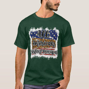 Alle Amerikaanse Assistant Principal Leopard Match T-shirt
