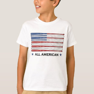 Alle Amerikaanse Baseball Vlag t-shirt