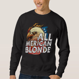 Alle Amerikaanse Blonde 4 juli dag Adelaar Usa Vla Trui